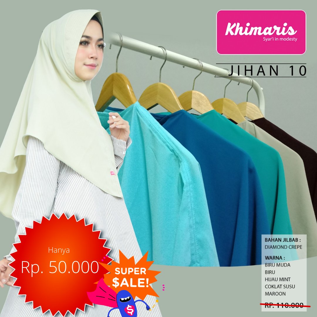 sweetspearls's tweet photo. JILBAB SUPER MURAH KHIMARIS JIHAN 10

KODE : JIHAN 10 
BAHAN : DIAMOND CREPE
HARGA : RP. 110.000
HARGA PROMO : RP. 50.000

ANNISA COLLECTION
KATALOG : https://t.co/lIe0JBHxtn
WA : https://t.co/WXL1t2SQVb

 #jilbabmurah #jilbabinstan #jilbabsyari #jilbabsari #jilbabbergo https://t.co/J9Pxgohe1d