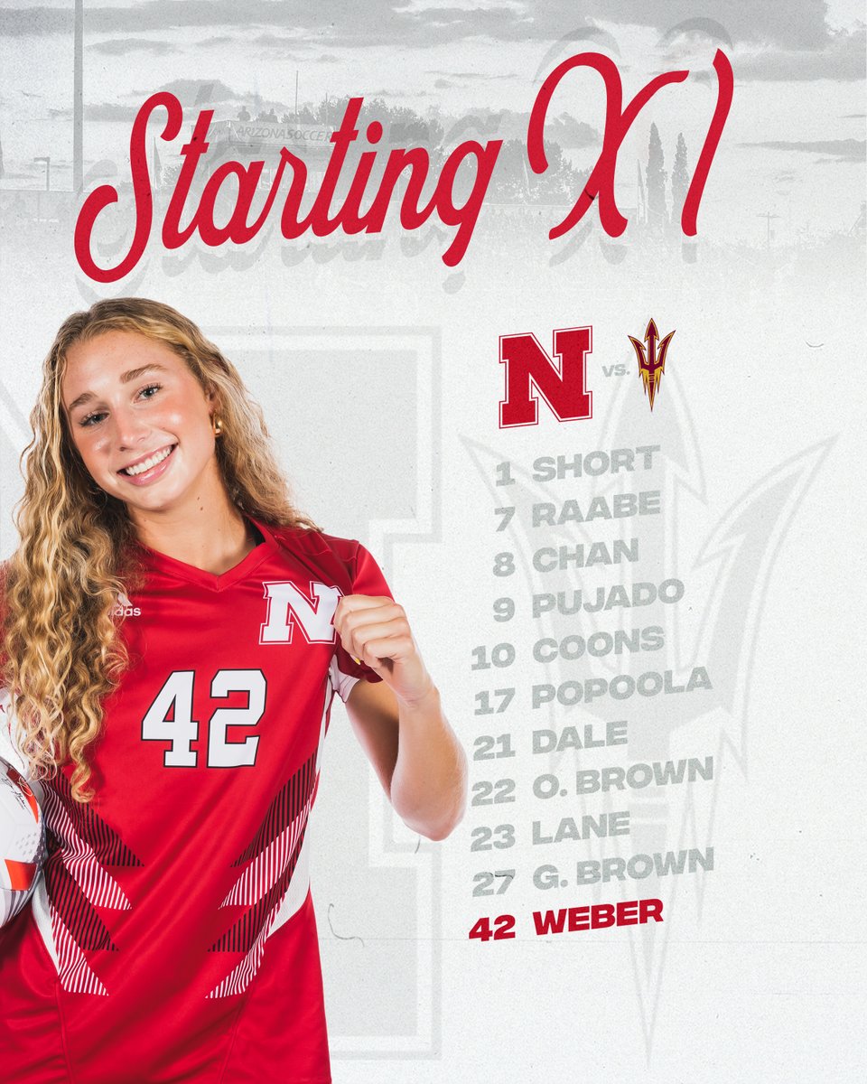 HuskerSoccer's tweet photo. Tonight's starters 👇

#GBR https://t.co/PhvDU22Qdz