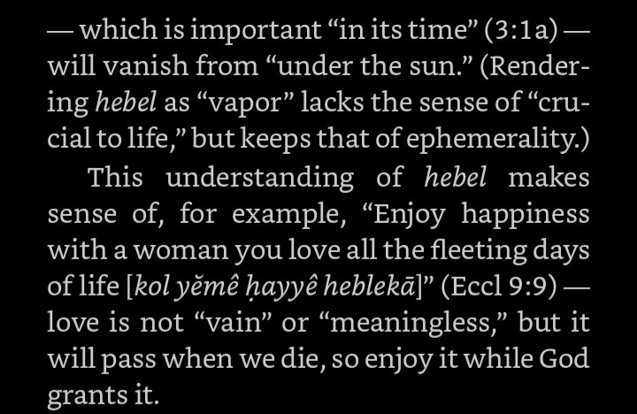 <a href="/FaustoLiriano/">Fausto Liriano</a> <a href="/ojaramillo/">𝑶𝒎𝒂𝒓 𝑱𝒂𝒓𝒂𝒎𝒊𝒍𝒍𝒐</a> Me pareció interesante este abordaje del Prof. Frederic Clarke Putnam, sobre הבל más como "brevedad" que como "vanidad" o "vacío" 👇🏻