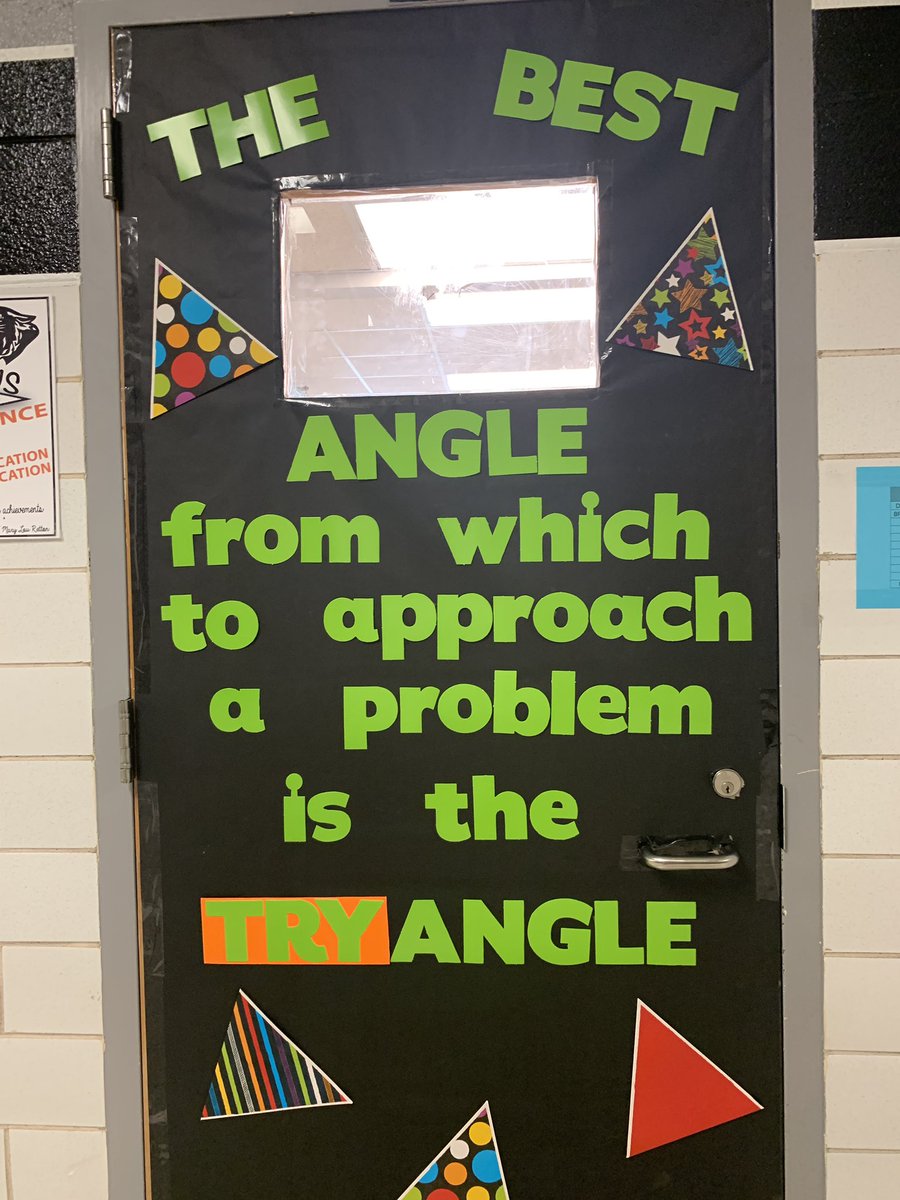 ECISDmath's tweet image. Great advice on this door at @Permian_GoMOJO !! 😎 #mathROCKS #try #domath 💥