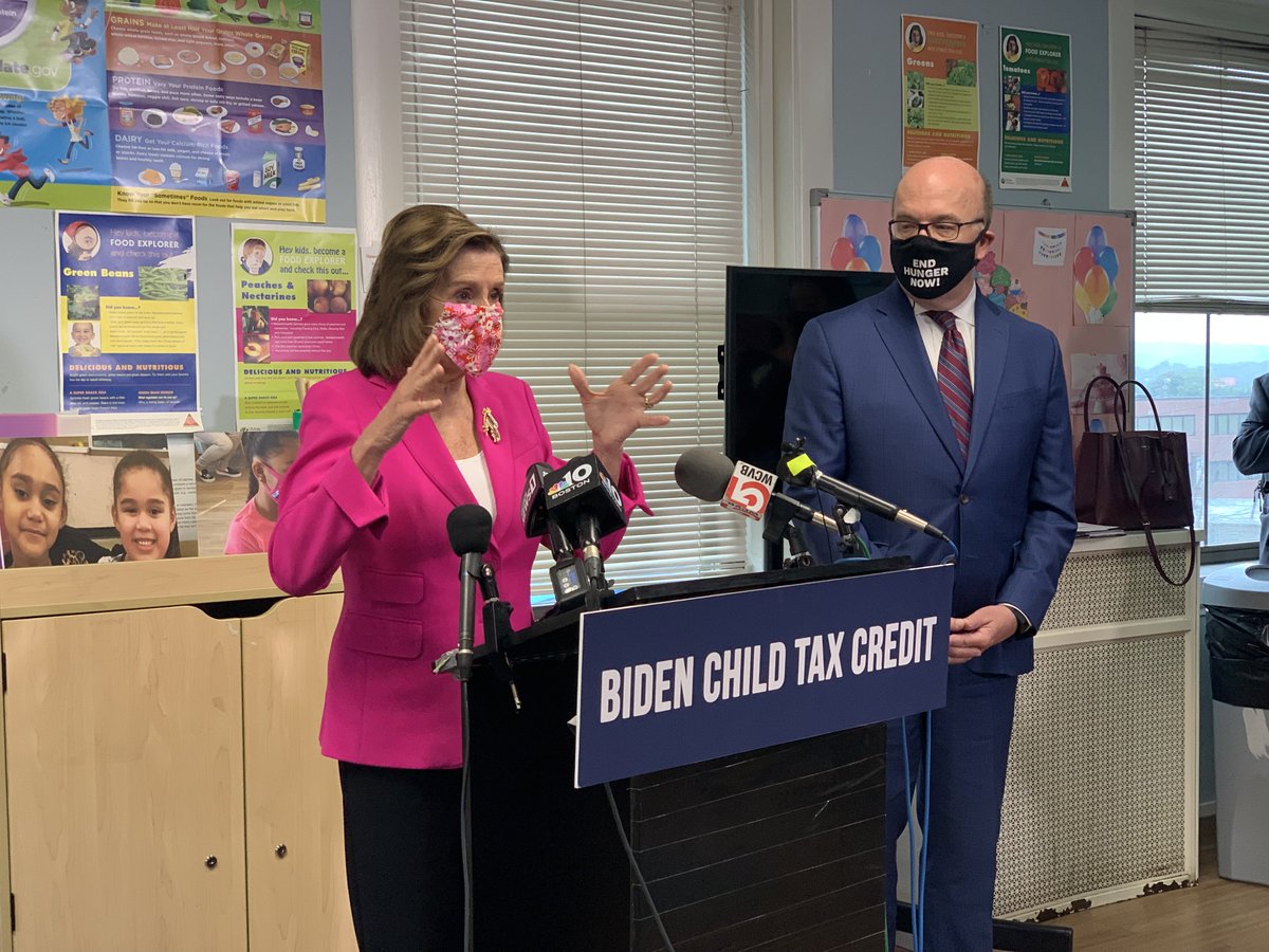 RepMcGovern's tweet photo. Today at the incredible Rainbow Child Development Center in Worcester, @SpeakerPelosi &amp; I heard from parents about how the Biden #ChildTaxCredit is helping meet the needs of America's families. #BuildBackBetter means empowering places like Rainbow that uplift all our children! https://t.co/kD08XHPA4c