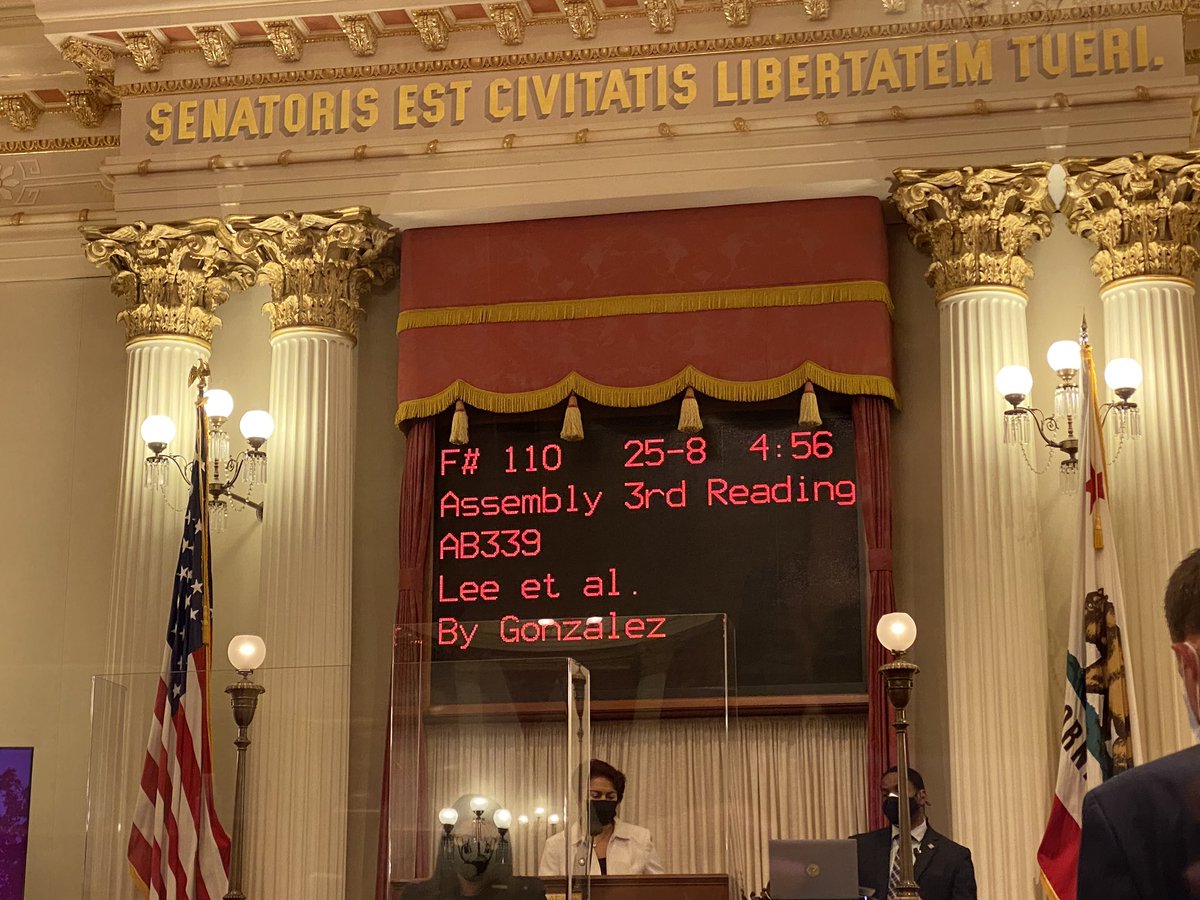 Yay! My #AB339 to preserve virtual public comment after the pandemic  just passed the Senate!

Thank you to @SenGonzalez_33 for getting it through and your commitment expanding access to democracy