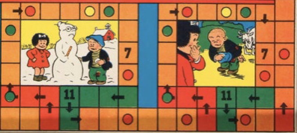 erniebushmiller's tweet photo. The Nancy &amp; Sluggo GAME. Anyone got the instructions? Do you get #3rocks as tokens? #nancy #nancyandsluggo #nancycomics #erniebushmiller #nancygameover #nancytoys #nancymerchandise https://t.co/e3XfhfYtY0
