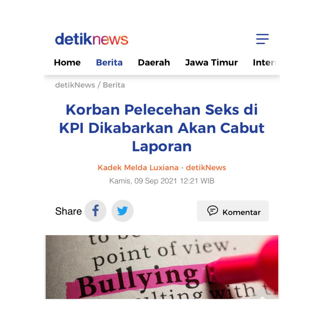 GUSDURians's tweet photo. Alasan kenapa pelecehan seksual dan bullying jarang terungkap ke publik. Setiap yang speak up atau melaporkan langsung diserang balik oleh terduga, ditekan oleh lembaga, dan tidak dilindungi oleh hukum di Indonesia.

Kisah MS adalah lanjutan dari kisah Baiq Nuril &amp; korban lainnya https://t.co/WsqEgxnhCz