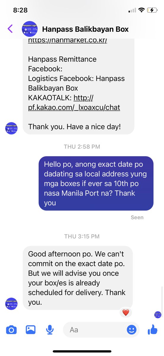armyfinds_ph's tweet photo. #ARMYFINDS_PHUpdate 

Annyeong~ 

Latest update from our courier regarding our boxes ☺️💜. 

Please see picture below. Thank you so much! ✨ https://t.co/ImPHWMeLFt