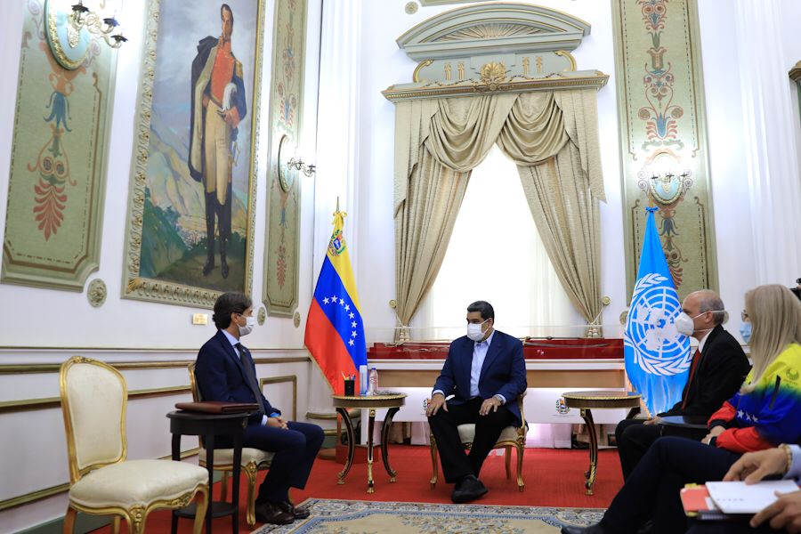 Sostuve una grata reunión con el Coordinador Residente de las Naciones Unidas en nuestro país, Gianluca Rampolla del Tindaro. Ratificamos la voluntad de afianzar los mecanismos de cooperación con el Sistema de Naciones Unidas, en función de la protección social de nuestro pueblo.