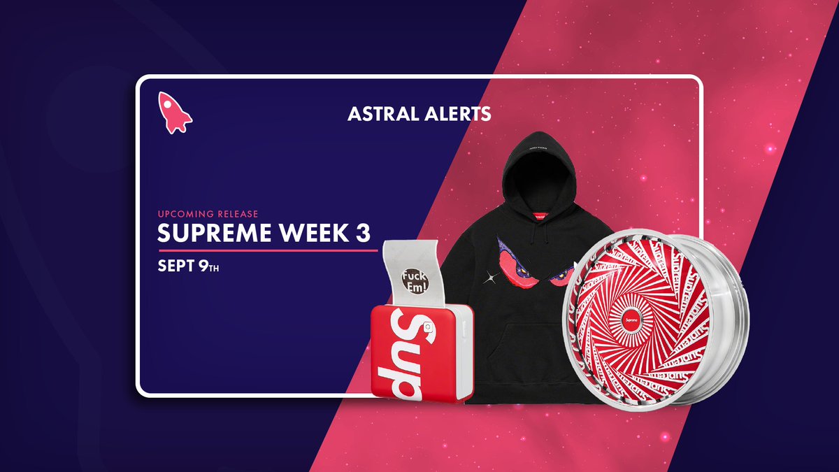 Astral Alerts members destroyed today's Supreme drop, thanks to our info, guides, predictions & more! 🔥 How did you do today? 👀 We're ready to destroy this weekend's Jordan 5 drop. ⚡️