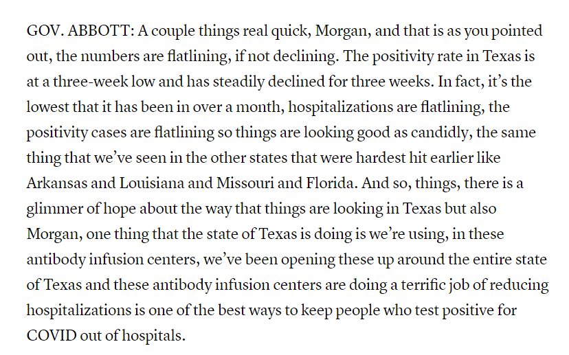 lsjerm's tweet photo. @GregAbbott_TX On September 2, 2021 @GovAbbott Tells CNBC ‘Things Are Looking Good' When it Comes to COVID-19. My county has no ICU beds today. New Confirmed Cases today 23,700. #CorruptTexas #AbbottFailedTexas @Potus @SenateDems @HouseJudiciary @HouseDemocrats https://t.co/36i3WxDKXS
