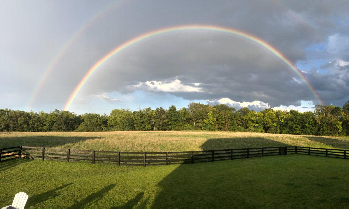 There's just something about seeing a double rainbow after a quick rain that makes you stop and pause.