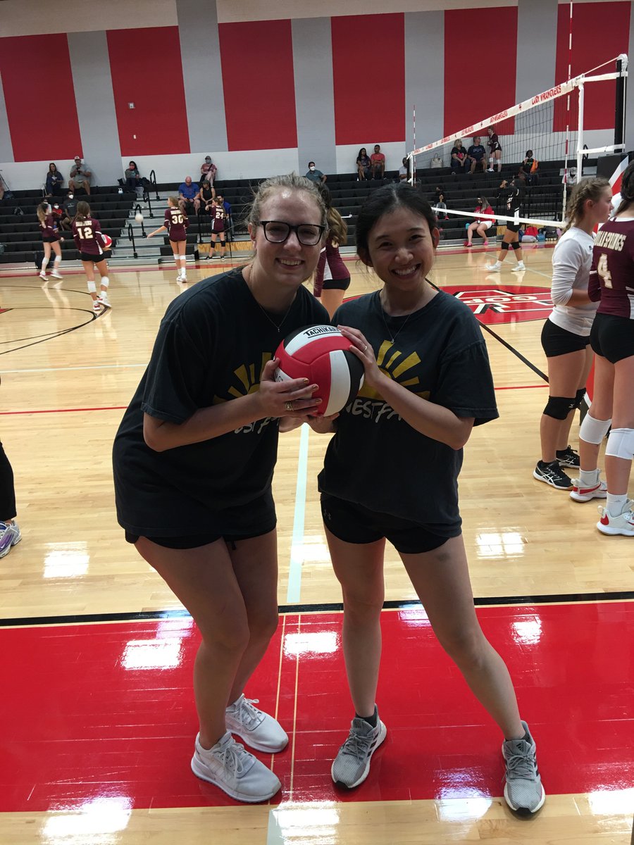 Enjoyed watching our former Lady Wranglers play today. @misscrome and I had fun with our new job as line judges. #westfam