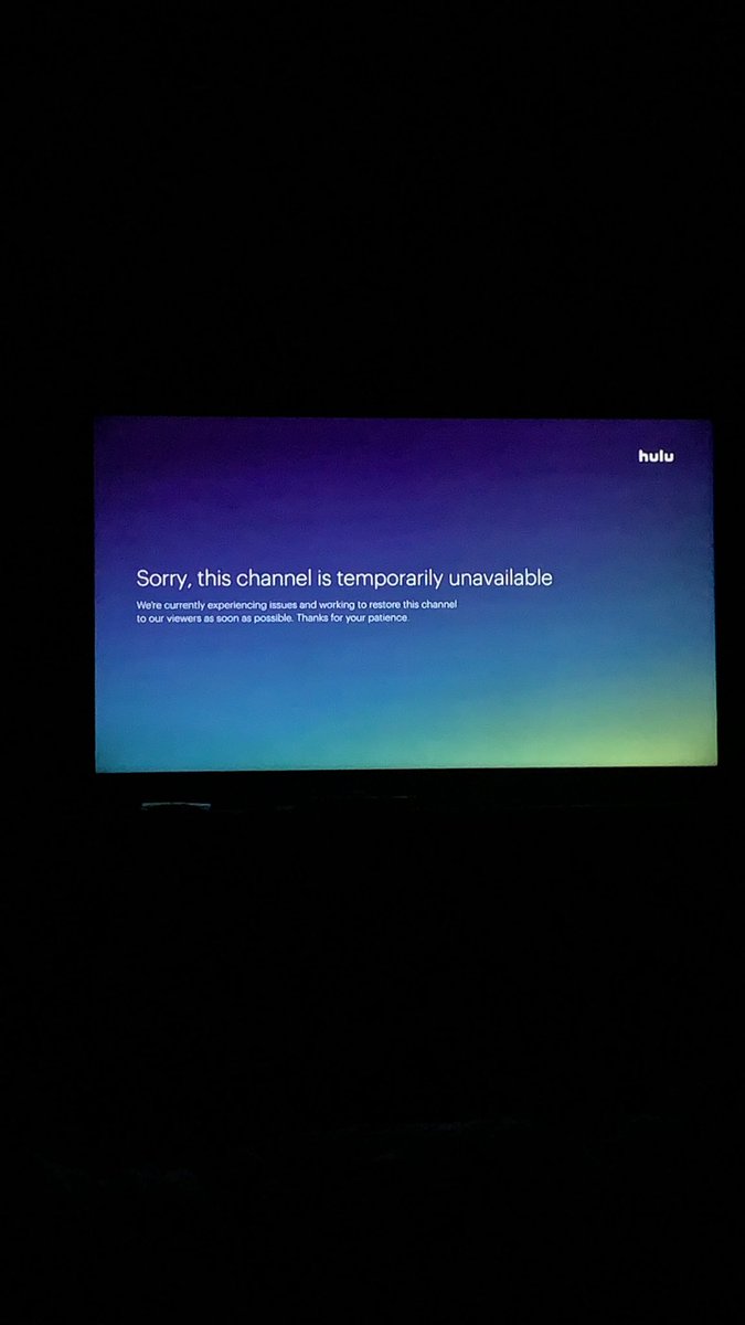 inkedbeachbabe's tweet photo. what the hell @hulu football season finally comes back and the channel goes “temporarily unavailable” in the second quarter…. not impressed. https://t.co/VqHPiY6mvm
