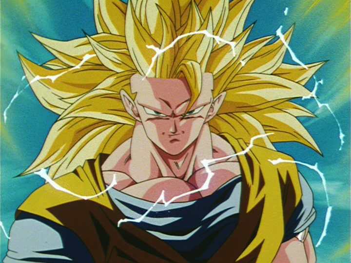 dragon ball z : Goku se transforma no épico super saiyajin 3 