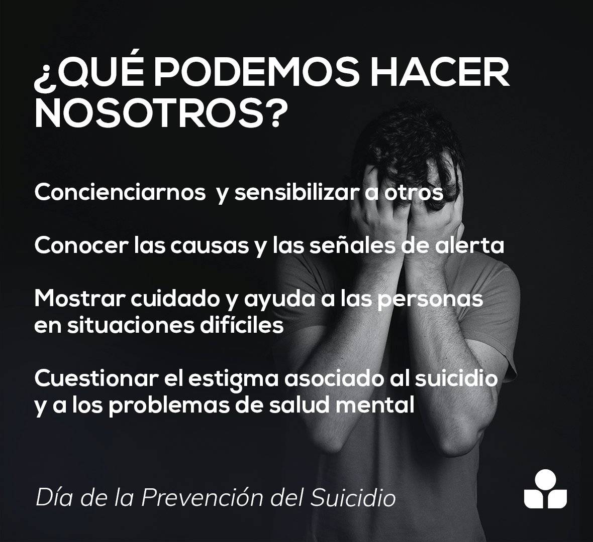 ConexionesF's tweet photo. 10 personas se quitan la vida cada día en España, siendo la primera causa de muerte violenta.

En el mundo, cada 40 segundos se suicida una persona.

En el Día de la Prevención del Suicidio os dejamos una serie de pautas para prevenir el #suicidio

#SaludMental https://t.co/QAbNMNGMyw
