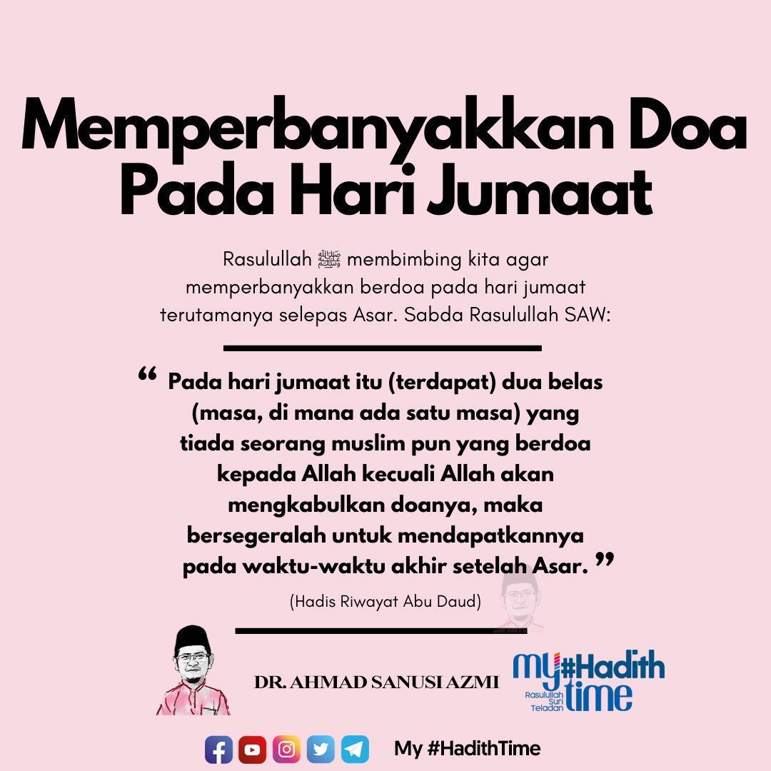 Santapan Minda S Tweet Perbanyakkan Doa Pada Hari Jumaat Barakah Trendsmap