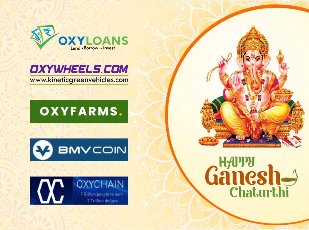 oxyfarms's tweet photo. Wish you a wonderful year ahead in all spheres of life with Lord Ganesh’s blessings! Happy Ganesh Chaturthi https://t.co/4NiJvtkXPz