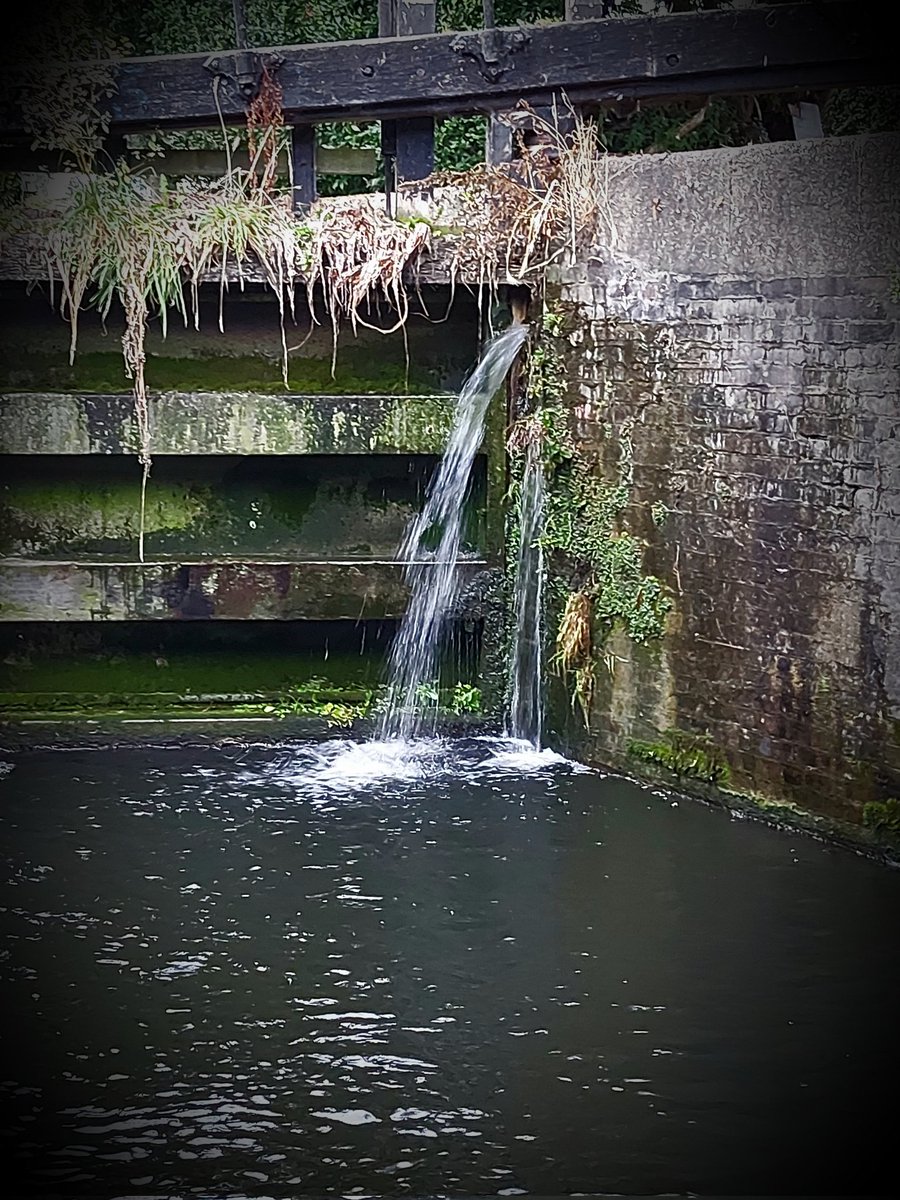 A leaky lock on the Grand Union Canal