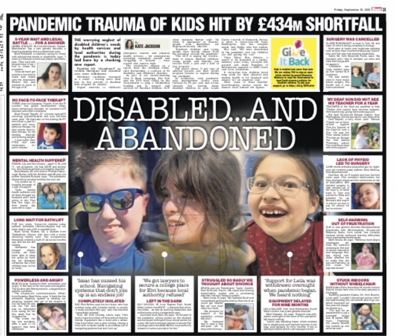 Sam Carlisle (@samcarlisle) on Twitter photo Dear <a href="/RishiSunak/">Rishi Sunak</a>, you said this week you would consider funding a build back for disabled children abandoned in the #pandemic. Here’s why that is vital in today’s <a href="/TheSun/">The Sun</a> Please read the <a href="/DCPcampaign/">Disabled Children's Partnership</a> report into what went wrong & what to do now. #giveitback #leftinlockdown Dear <a href="/RishiSunak/">Rishi Sunak</a>, you said this week you would consider funding a build back for disabled children abandoned in the #pandemic. Here’s why that is vital in today’s <a href="/TheSun/">The Sun</a> Please read the <a href="/DCPcampaign/">Disabled Children's Partnership</a> report into what went wrong & what to do now. #giveitback #leftinlockdown