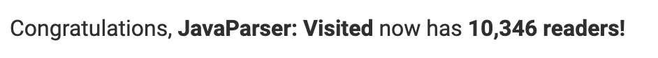 ftomasse's tweet image. Not too bad @JavaParserOrg  @leanpub @matozoid