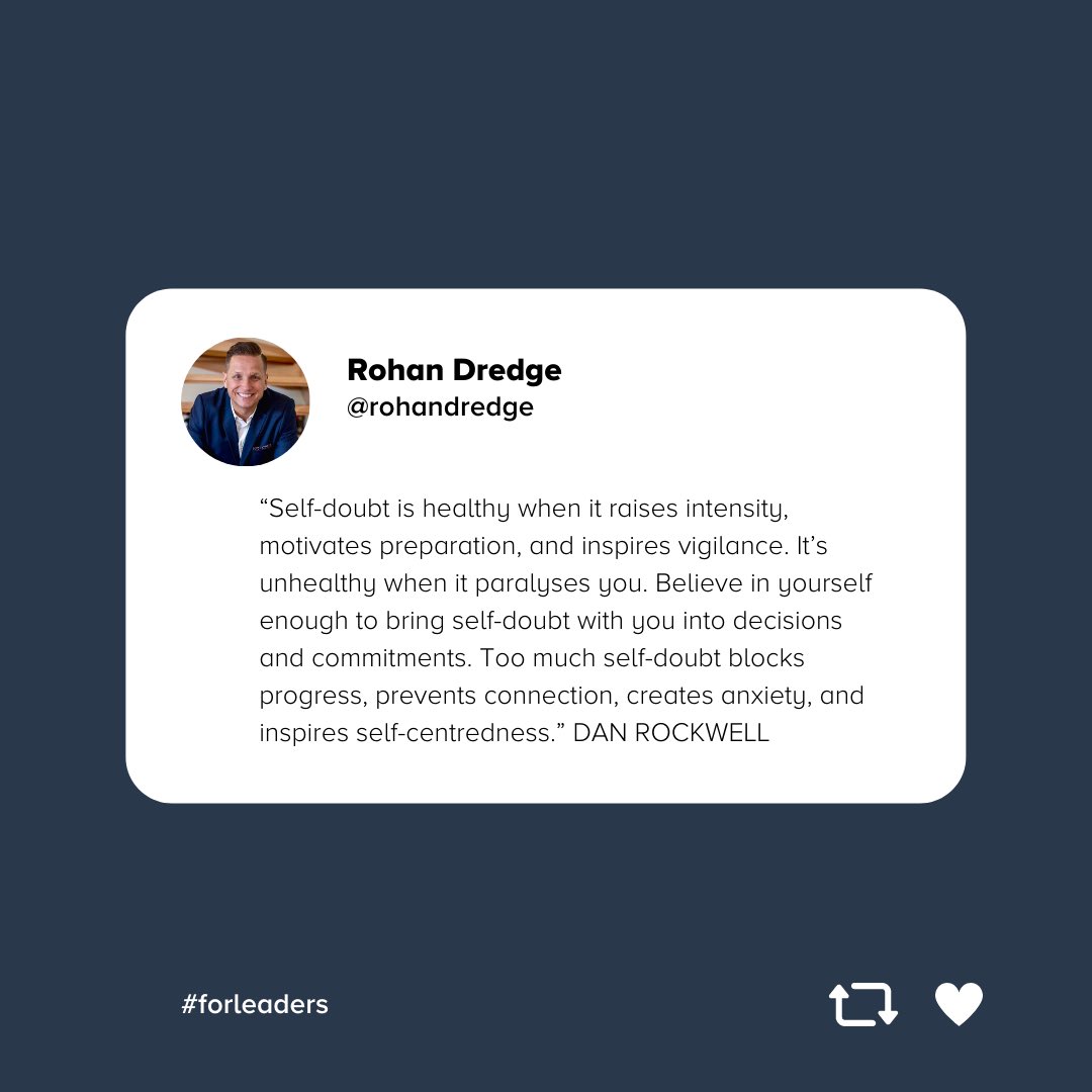rohandredge's tweet photo. There’s something powerful in respecting but not submitting to the doubt we ALL have as leaders.

Attribution to @Leadershipfreak for his insights here.

#forleaders https://t.co/awAqL88XLq