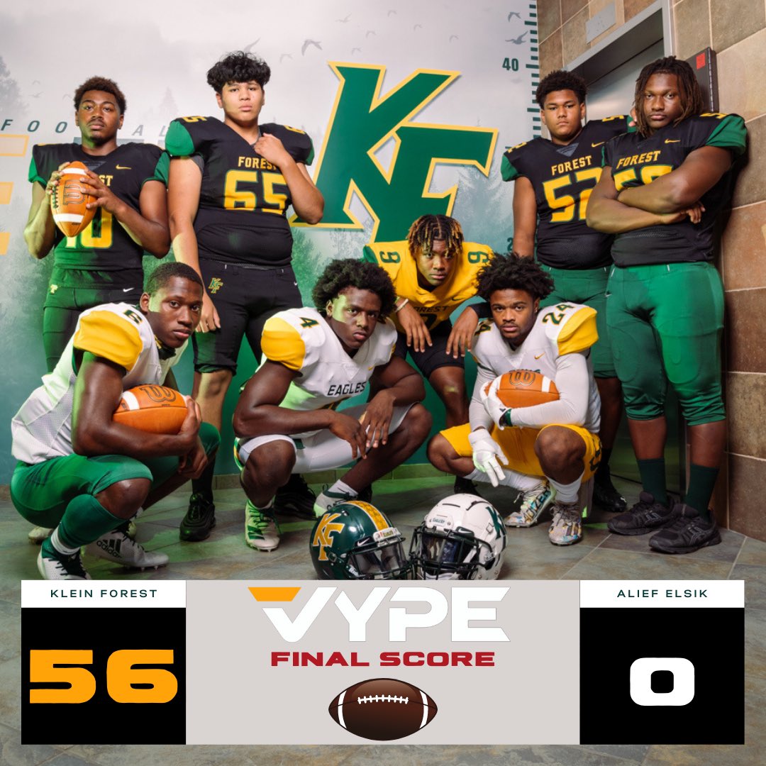 The Golden Eagles are SOARING!!! 

3-0 to start a season for the first time since 2011 

Entering this year <a href="/KFGOLDENEAGLES/">KLEIN FOREST FOOTBALL</a> was 3-31 in their last 34 games dating back to 2017. 

<a href="/KleinForest/">Klein Forest HS</a> has outscored opponents 132-12 so far 😳 #txhsfb (<a href="/CoachWilson_/">J. Wilson</a> <a href="/BradSpence_/">Brad “greedy” Spence™️</a>)