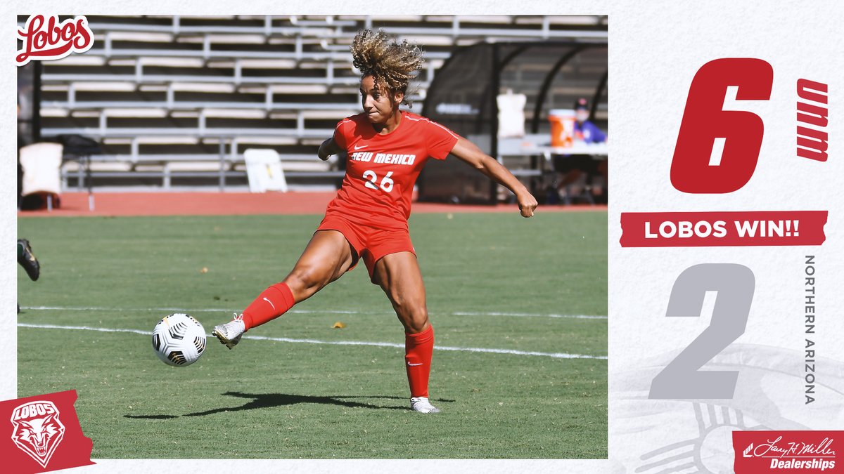 LOBOS WIN! Jadyn Edwards hat trick, two goals from Molly Myers lead UNM to a 6-2 victory over NAU. #GoLobos