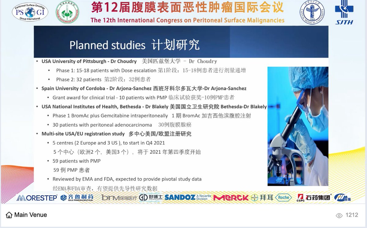 Peritoneal Surface Oncology Group International (@psogi_ec) on Twitter photo Therapeutic rationale and early results of using BromAc
in unresectable PMP
Centres across Europe and USA will start recruiting patients for a multi-centre study very soon
<a href="/alarjosan/">Alvaro Arjona</a> <a href="/VahanKepenekian/">Vahan Képénékian</a> <a href="/wsliauw/">Winston Liauw</a> Therapeutic rationale and early results of using BromAc
in unresectable PMP
Centres across Europe and USA will start recruiting patients for a multi-centre study very soon
<a href="/alarjosan/">Alvaro Arjona</a> <a href="/VahanKepenekian/">Vahan Képénékian</a> <a href="/wsliauw/">Winston Liauw</a>