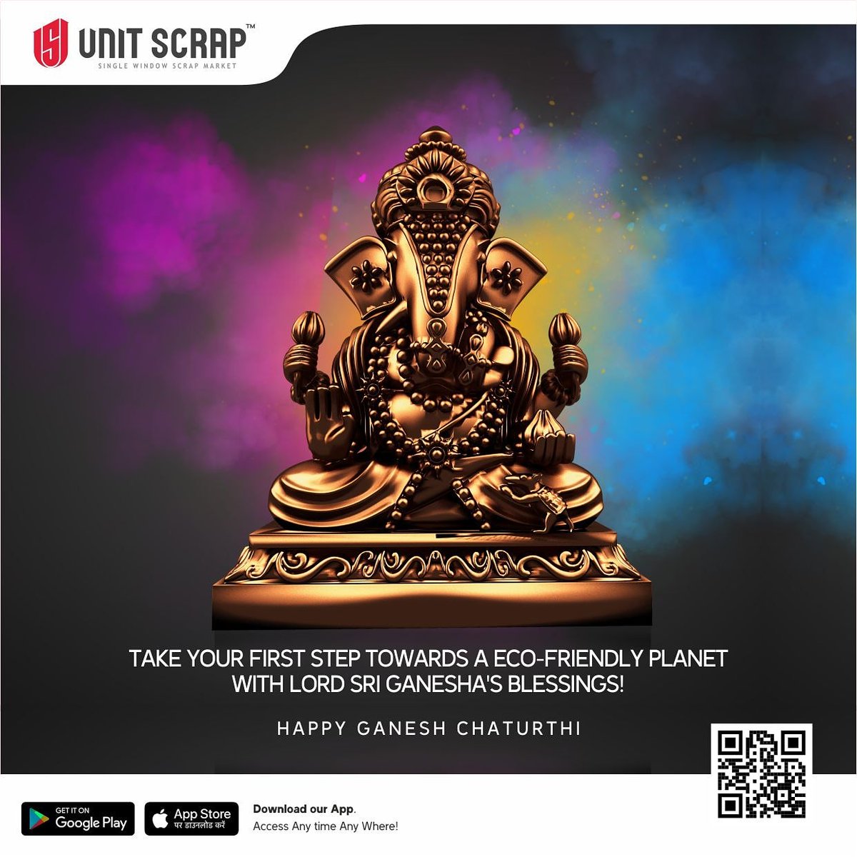 UnitScrap's tweet photo. As we celebrate the homecoming of Ganpati Bappa, let's ensure to keep our surroundings neat, clean and pollution-free for all.
Happy Ganesh Chaturthi from Team Unit Scrap!🙏

#HappyGaneshChaturthi #GaneshChaturthi #Ganesha #Ganpati #Festival #UnitScrap #Scrap #Trading https://t.co/imATOXTKZN