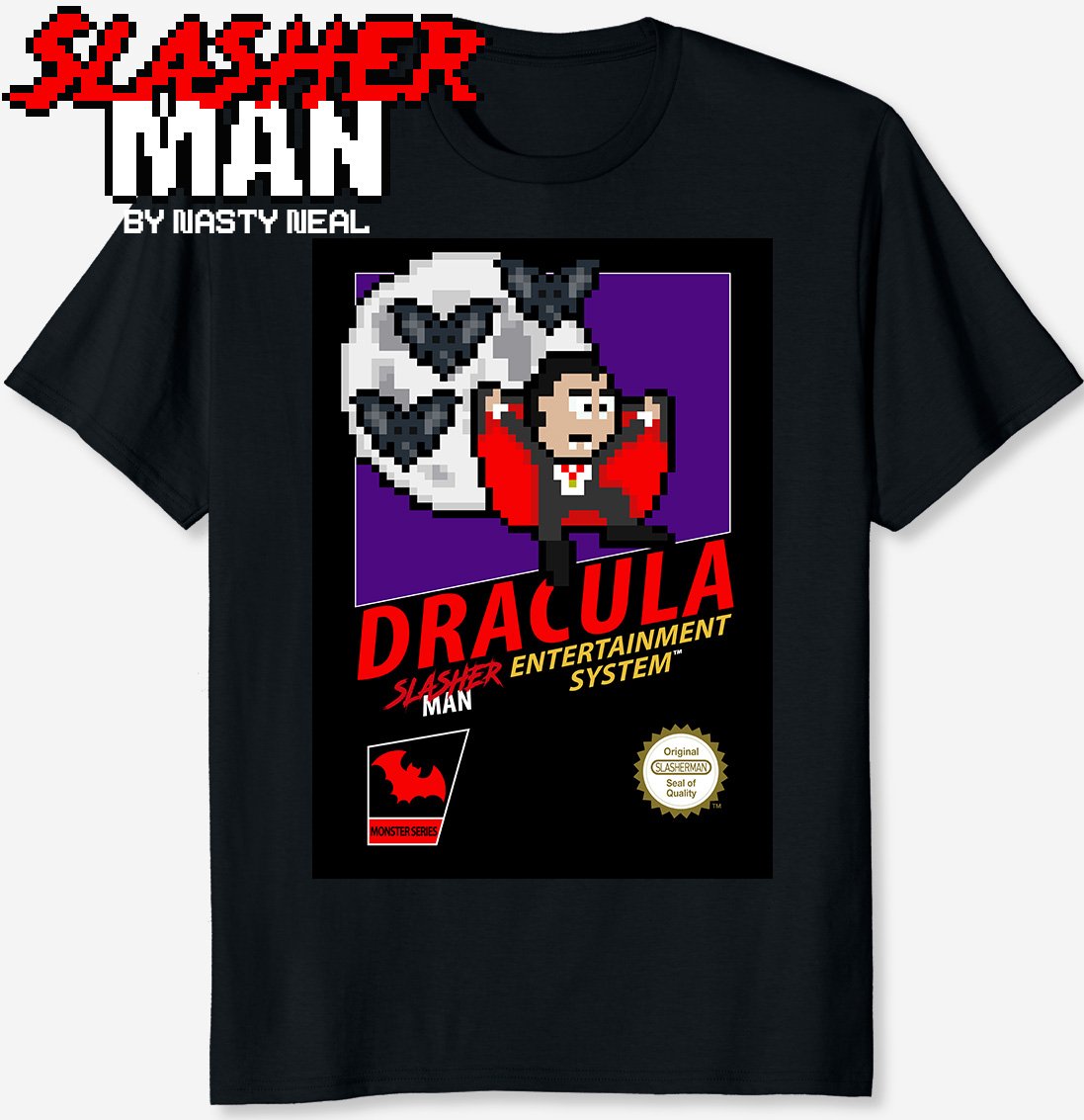 WithoutYourHead's tweet photo. Check out the new #ClassicMonster #Dracula #8Bit #RetroGaming shirt from Slasher Man!

https://t.co/RtjqkcMjeJ

#Slasherman #HorrorTees #PixelArt #WithoutYourHead https://t.co/dddyaxwny0