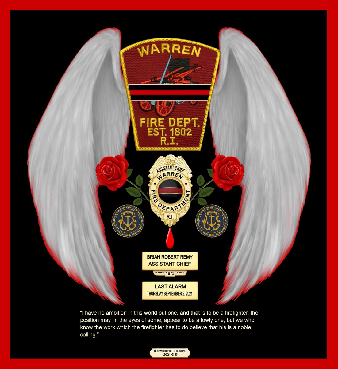 docwpd's tweet image. “I have no ambition in this world but one, and that is to be a firefighter, the position may, in the eyes of some, appear to be a lowly one; but we who know the work which the firefighter has to do believe that his is a noble calling.”