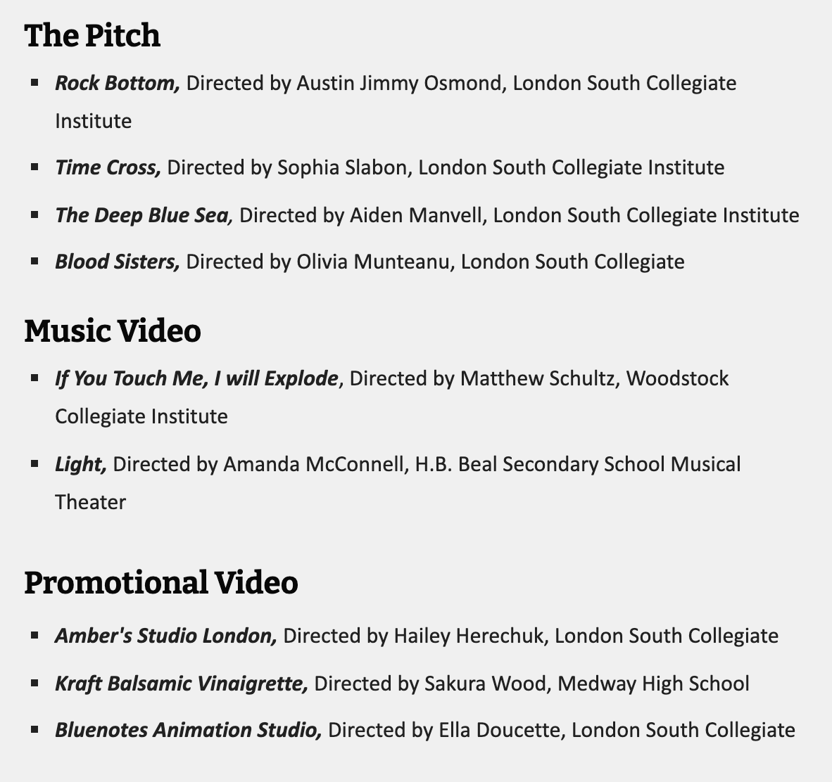 TVInnovates's tweet photo. Congrats to all participants &amp; to @TVDSB student @FCyouthFilm FINALISTS whose films will be featured Oct.21 at the awards @TheWolfLdn @SouthLionsWE @ABLucasVikings @SaundersOne @MedwayHS @WCIRedDevil @HBBeal @bantingbroncos #TVDSBcommunity Watch here https://t.co/1runiOiesS https://t.co/XhqdFdLqd8