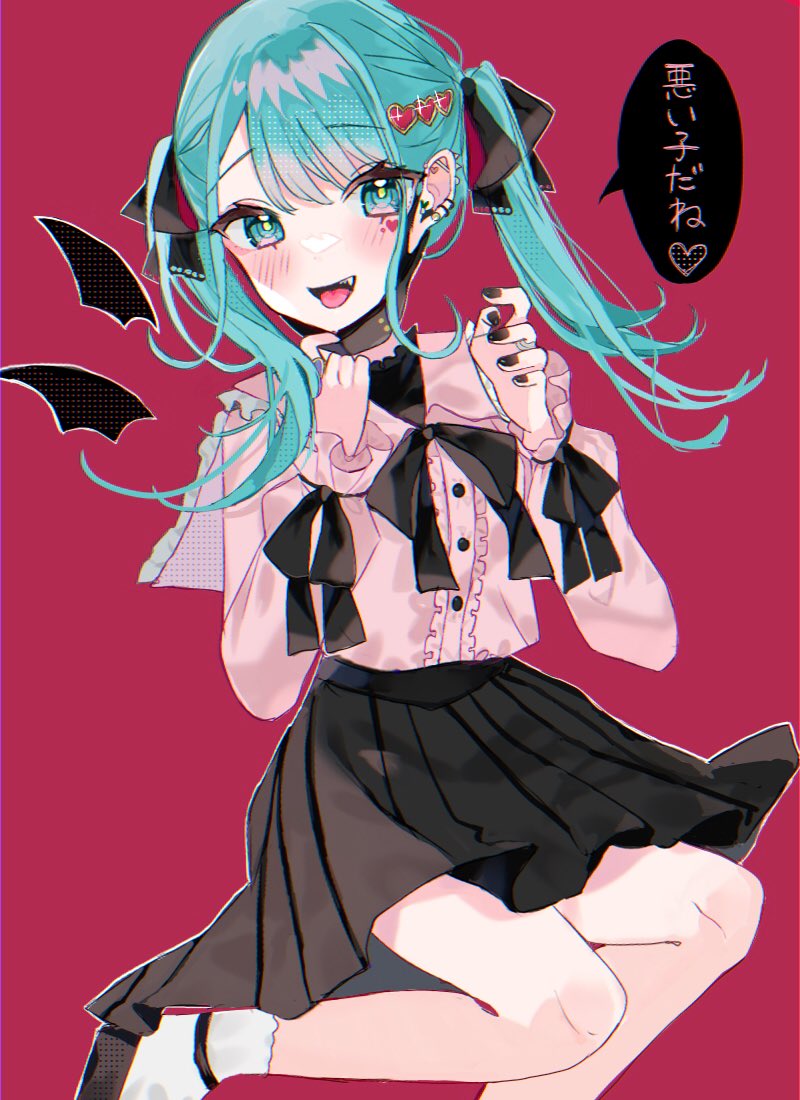 初音ミク「ヴァンパイアミクちゃ……🦇
#初音ミク  #ヴァンパイア 」|𝕙𝕒𝕪𝕦のイラスト