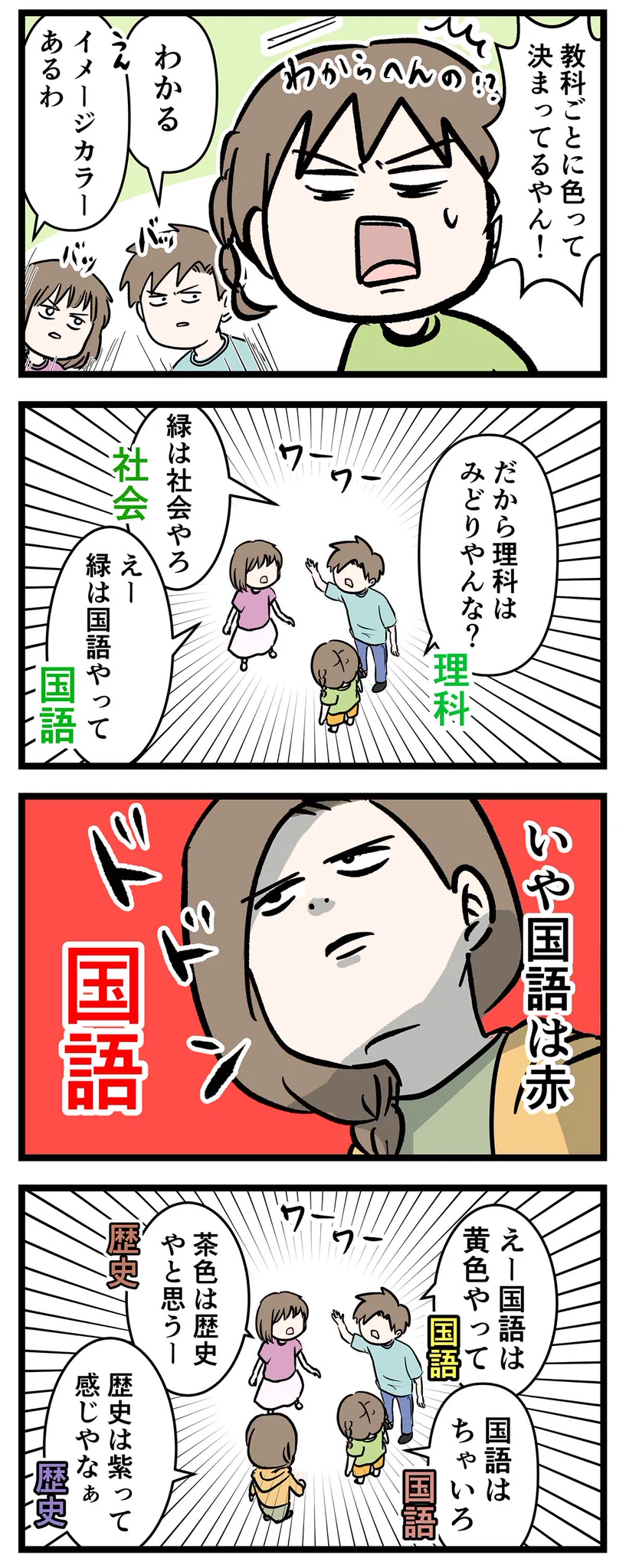 軽い言い合いに発展するほど意見が分かれるも、あの教科だけは･･･！教科のイメージカラーに関するお話！