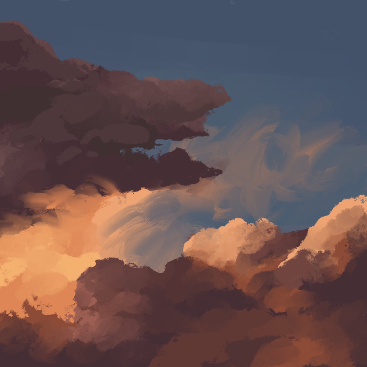 mouse_chuckles's tweet photo. A couple of 15-20 min cloud studies! These were super relaxing a fun to do, I’m never going to turn down paining pretty skies ^.^ https://t.co/cJ47Y6lZzj