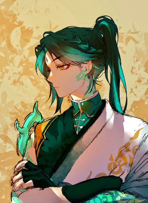 "Servant. Alter Ego. I, am the walking corpse of Prince Nezha. Given a new form with the name Xiang Yu. I am a weapon. Use me as you see fit Master. And let us cleave a way to a better tomorrow."

🗡Thats right Baby. Xiang Yu ALTER EVENT. 

🗡FC is Xiao from Genshin Impact.