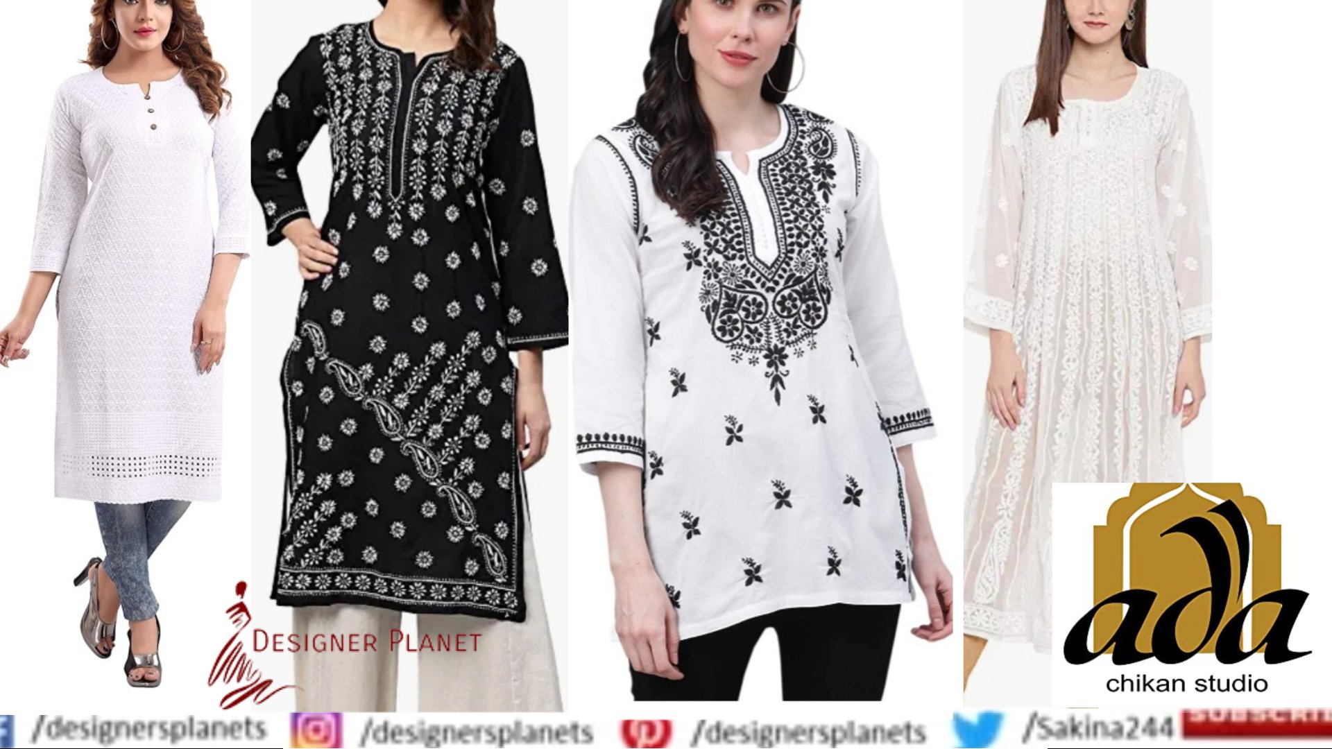 Buy Ada Hand Embroidered Lucknowi Chikankari Cotton Kurta Kurti for Women  A133488 Online at desertcartINDIA