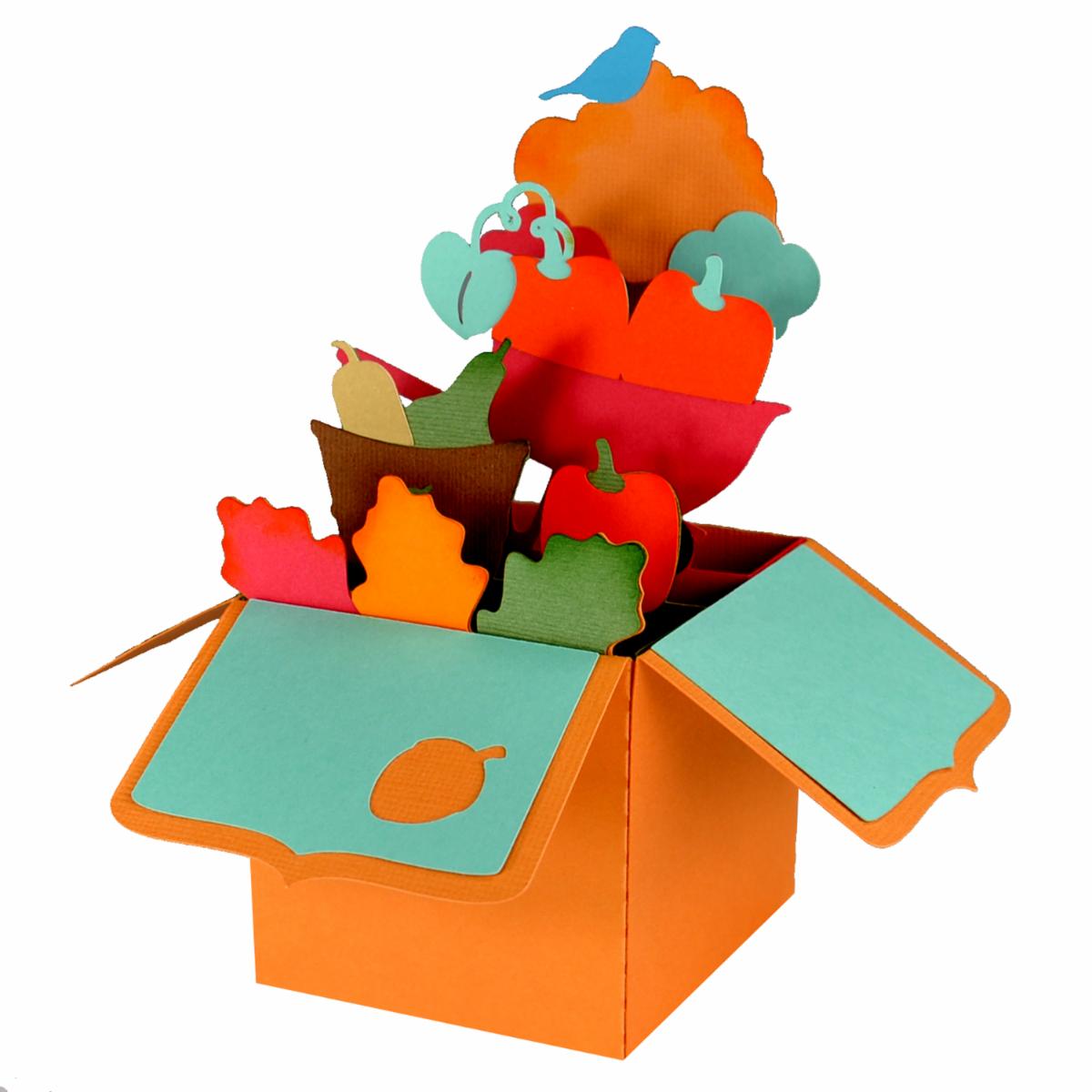 quietfire's tweet image. Here is a cheery autumn card in a box design made to brighten someone&apos;s day or wish them a happy birthday! It even folds flat for mailing or storage. 
#autumn #cardinabox #foldsflat #silhouettecameo #silhouettemade @silhouetteam