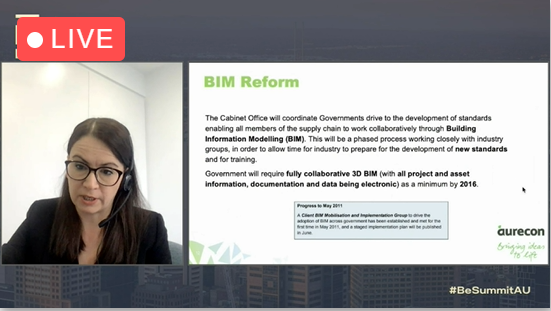 the_be_summit's tweet photo. A great presentation on what's happening in the world of BIM by @becdecicco! Let us know what your biggest takeaway from the session so far is! #BeSummitAU https://t.co/YamP9NPpAD