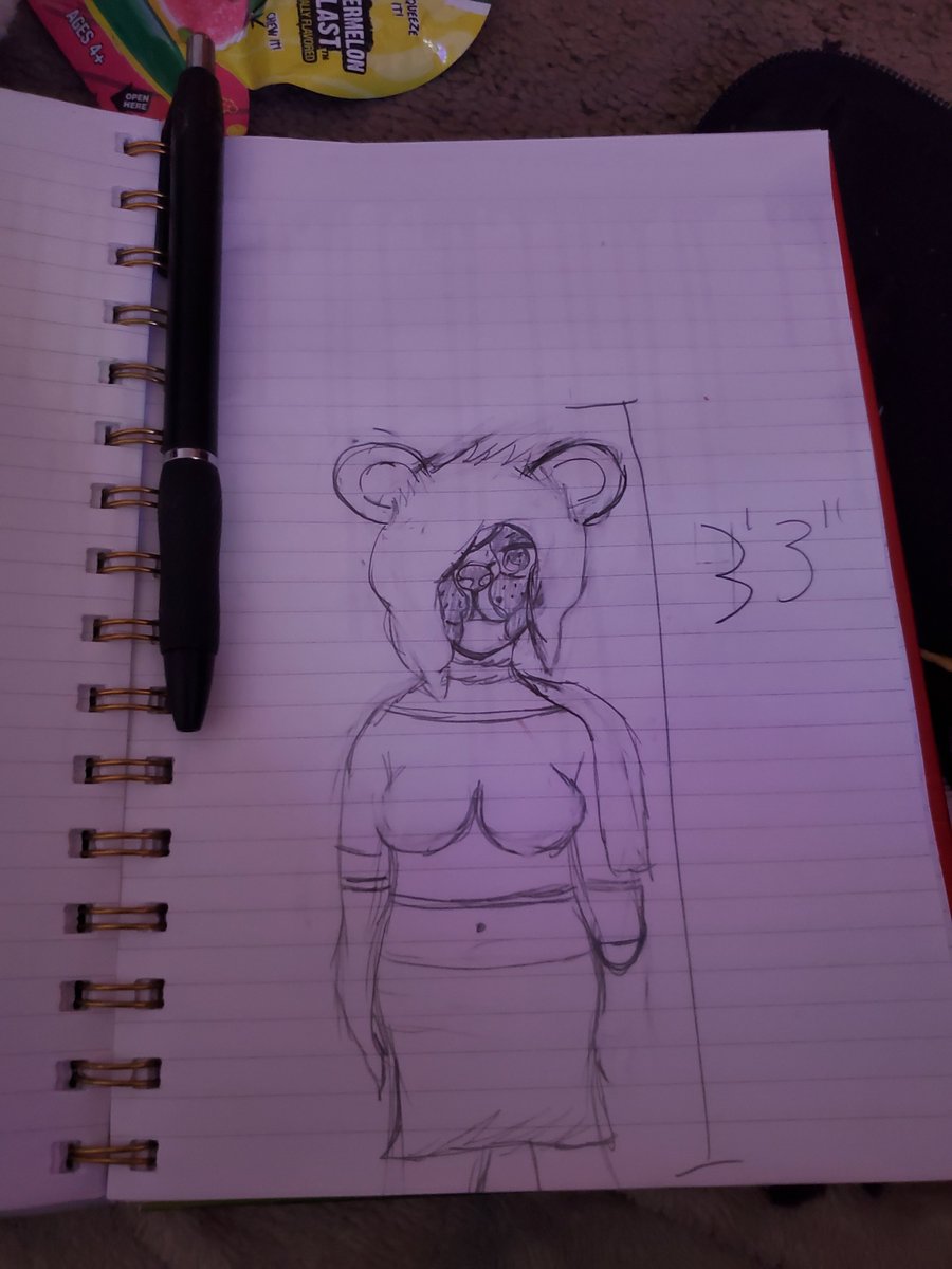 Female goth Hamster OC. 

  She's short. And is missing an arm.