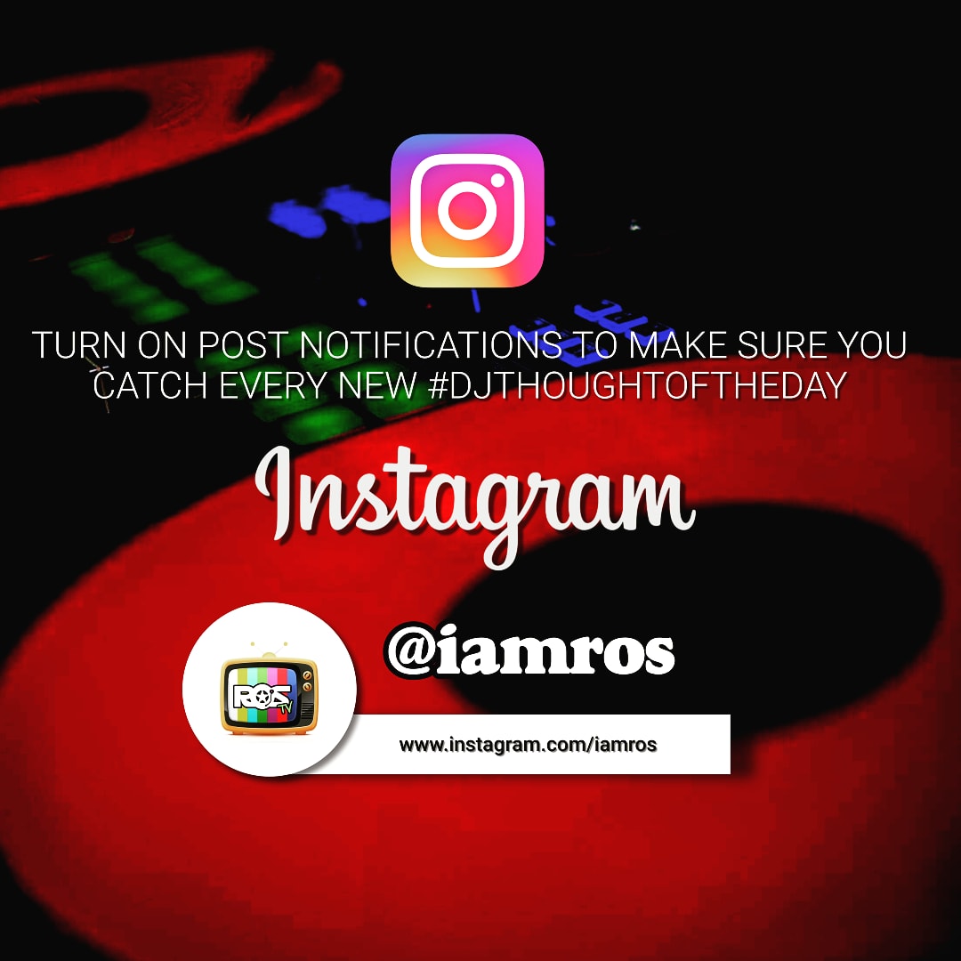 Follow me today at @iamros!