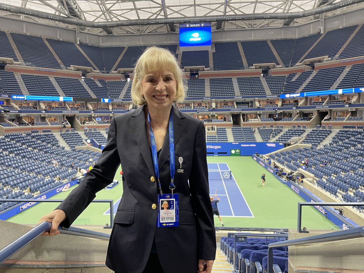 It was such an honor to be on the court of the Arthur Ashe stadium with my pals and rivals, The Original Nine. Tonight, we were presented with our official ITHF rings. Thank you to the <a href="/usta/">USTA</a>  and <a href="/TennisHalloFame/">International Tennis Hall of Fame</a> for this wonderful honor. <a href="/usopen/">US Open Tennis</a>. (Photo taken by my family)