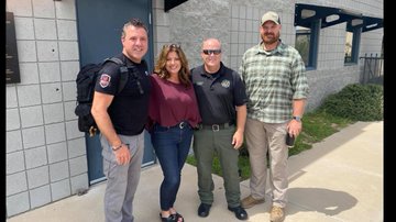 Steve Slepcevic, WFAA Founder Christie Hutcherson, Chochise County Sheriff Mark J. Daniels, Insurrectionist Cory Ray Brannan (left to right)