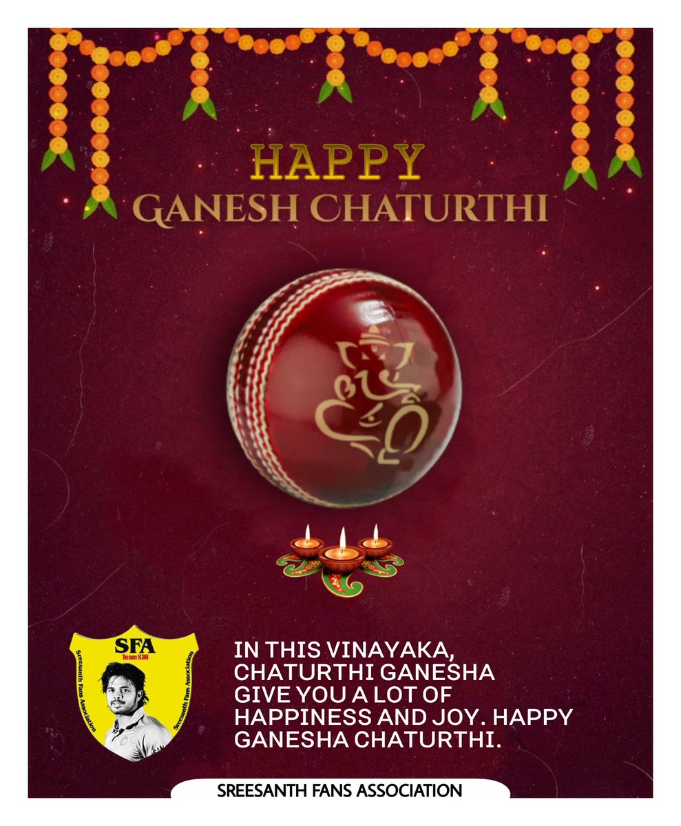 SreesanthFans's tweet photo. #HappyGaneshChaturthi Happy Ganesh Chaturthi! Stay Blessed and Stay Safe all 🕉️🇮🇳✨ #GaneshChaturthi2021 #Sreesanth #SreesanthFans #kerala #VinayagarChathurthi #LordGanesha #cricket #life https://t.co/8NLQz3nLJi