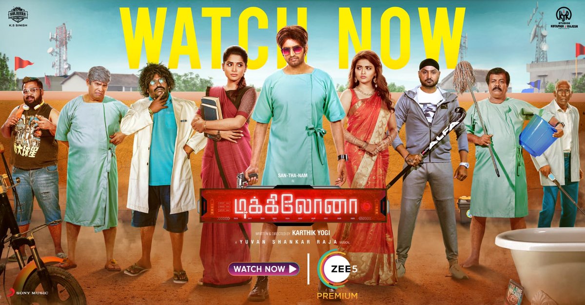 The #Dikkiloona game has begun🔥 bit.ly/Dikkiloona_OnZ… Santhanam's triple action comedy saravedi is out now on @ZEE5Tamil Have you watched it yet? @iamsanthanam @thisisysr @karthikyogitw @kjr_studios @SoldiersFactory @sinish_s To be continued in threads