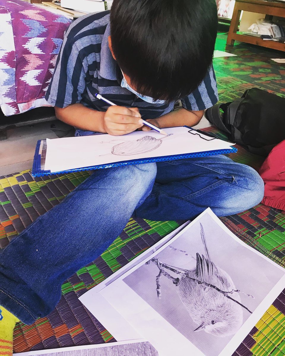 LetsOpenABook's tweet photo. Learning how to create close observation pencil sketches of the birds we spot 😇
#letsopenabook #kazabirders #kaza #spitivalley #birding #birdsofspiti #highaltitude #mountainlife #freelibraries #allarewelcome #art #artists https://t.co/OidZxZWcm4