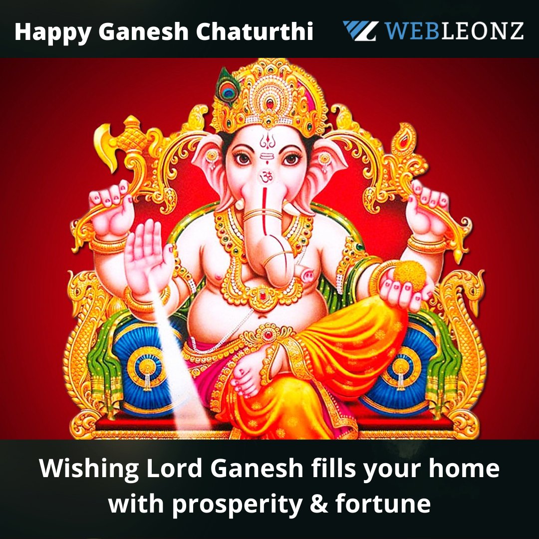 Webleonz's tweet photo. #GaneshChaturthi, also called #VinayakaChavithi, is an auspicious #Hindufestival that is celebrated for 10 days every year. https://t.co/hlUEwkXZCk