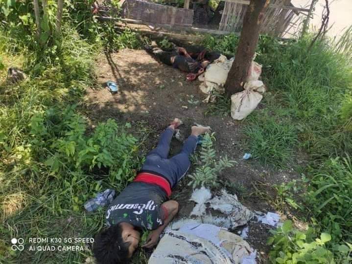 Tw// DETAH ,sensitive content 

At least 20 youths including local PDFs and about 30 houses were BURNT to ash by SAC terrorists during the fighting of SAC terrorists and  villagers from #MyinThar village ,#GantGaw tsp , on the afternoon of Sep 9

#Sep9Coup