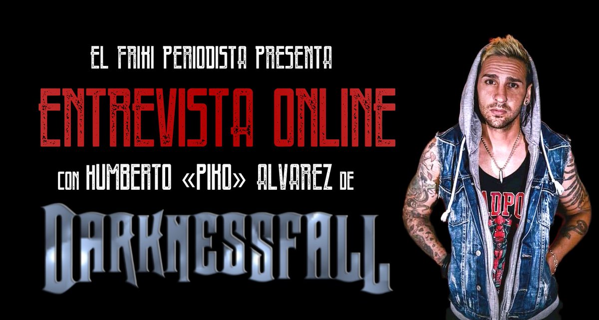 frikiperiodista's tweet photo. Hasta el próximo miércoles, Piko DF, vocalista de #DarknessFall, estará respondiendo las preguntas de los fans a través de las redes de #ElFrikiPeriodista. Deja tu pregunta aquí 🇨🇺 https://t.co/8W8gdRHwse