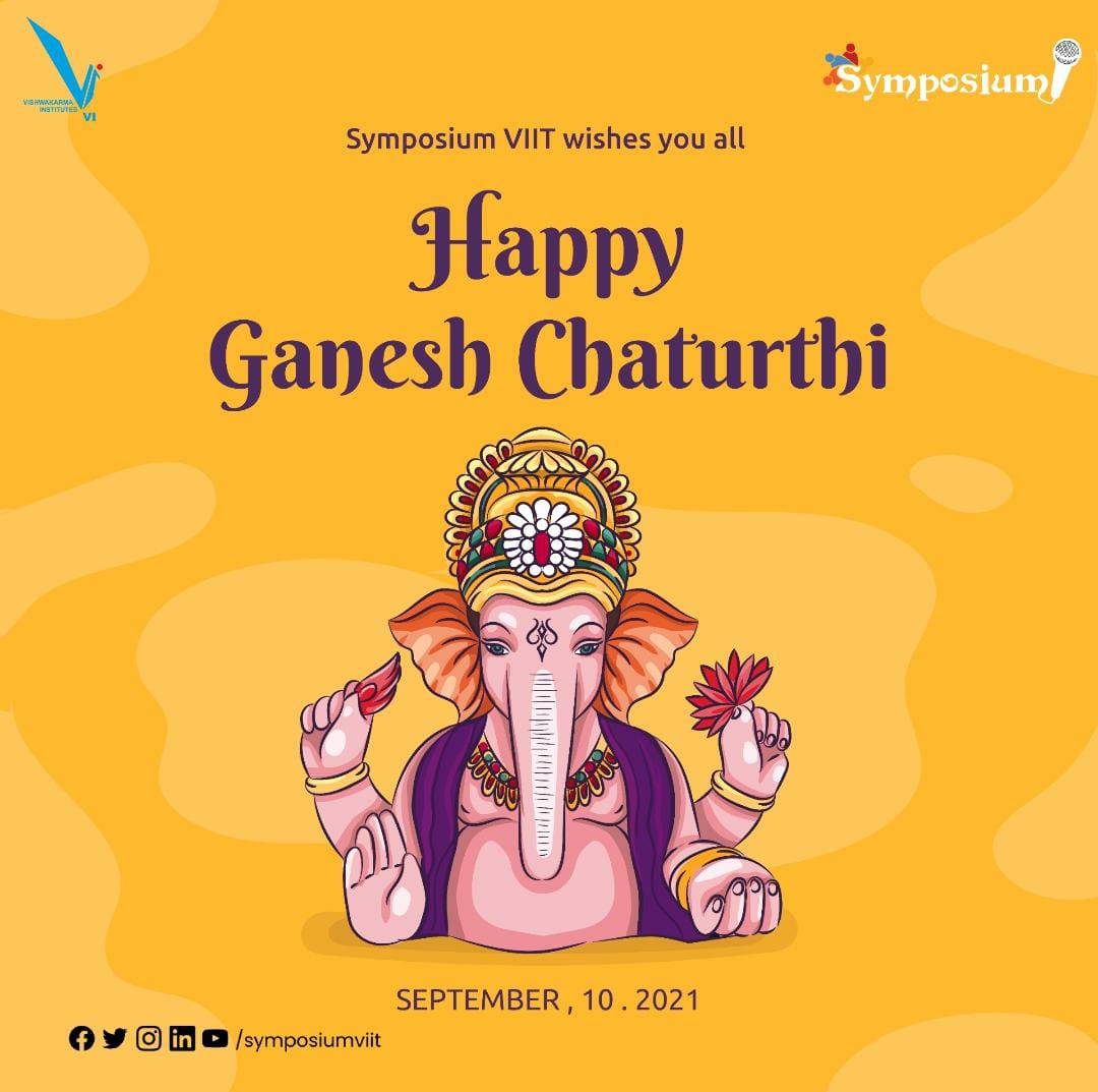 symposium_viit's tweet photo. Ganpati Bappa Morya! 
Mangal Murti Maorya. 
Hope the zeal of you all remains like this. 
🌺Happy Ganesh Chaturthi🌺

#GaneshChaturthi #GaneshChaturthi2021 https://t.co/X394DMwKW9