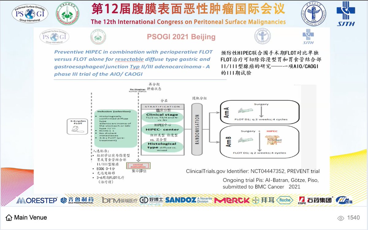 Peritoneal Surface Oncology Group International (@psogi_ec) on Twitter photo the PREVENT trial for prophylactic HIPEC in gastric cancer is recruiting patients in Germany
Will evaluate the role of HIPEC in addition to surgery and FLOT chemotherapy regimen
<a href="/dr_mohammadyami/">Dr.Mohammad ALYAMI</a> <a href="/ClaEveno/">clarisse</a> <a href="/AndreasBrandl8/">Andreas Brandl</a> <a href="/FarazKh65499316/">Faraz Khan</a> the PREVENT trial for prophylactic HIPEC in gastric cancer is recruiting patients in Germany
Will evaluate the role of HIPEC in addition to surgery and FLOT chemotherapy regimen
<a href="/dr_mohammadyami/">Dr.Mohammad ALYAMI</a> <a href="/ClaEveno/">clarisse</a> <a href="/AndreasBrandl8/">Andreas Brandl</a> <a href="/FarazKh65499316/">Faraz Khan</a>