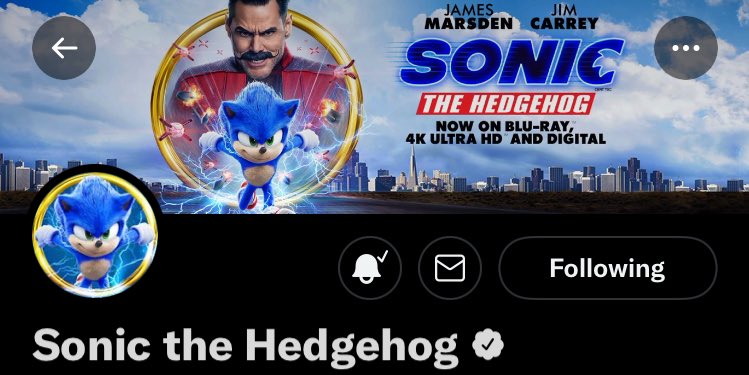 Here’s one prediction about the official Sonic the Hedgehog movie Twitter account. The account might change it’s profile and banner to something sonic movie 2 related. And finally the pinned Tweet will be the official Sonic Movie 2 Trailer. https://t.co/2aDgQMwIhM